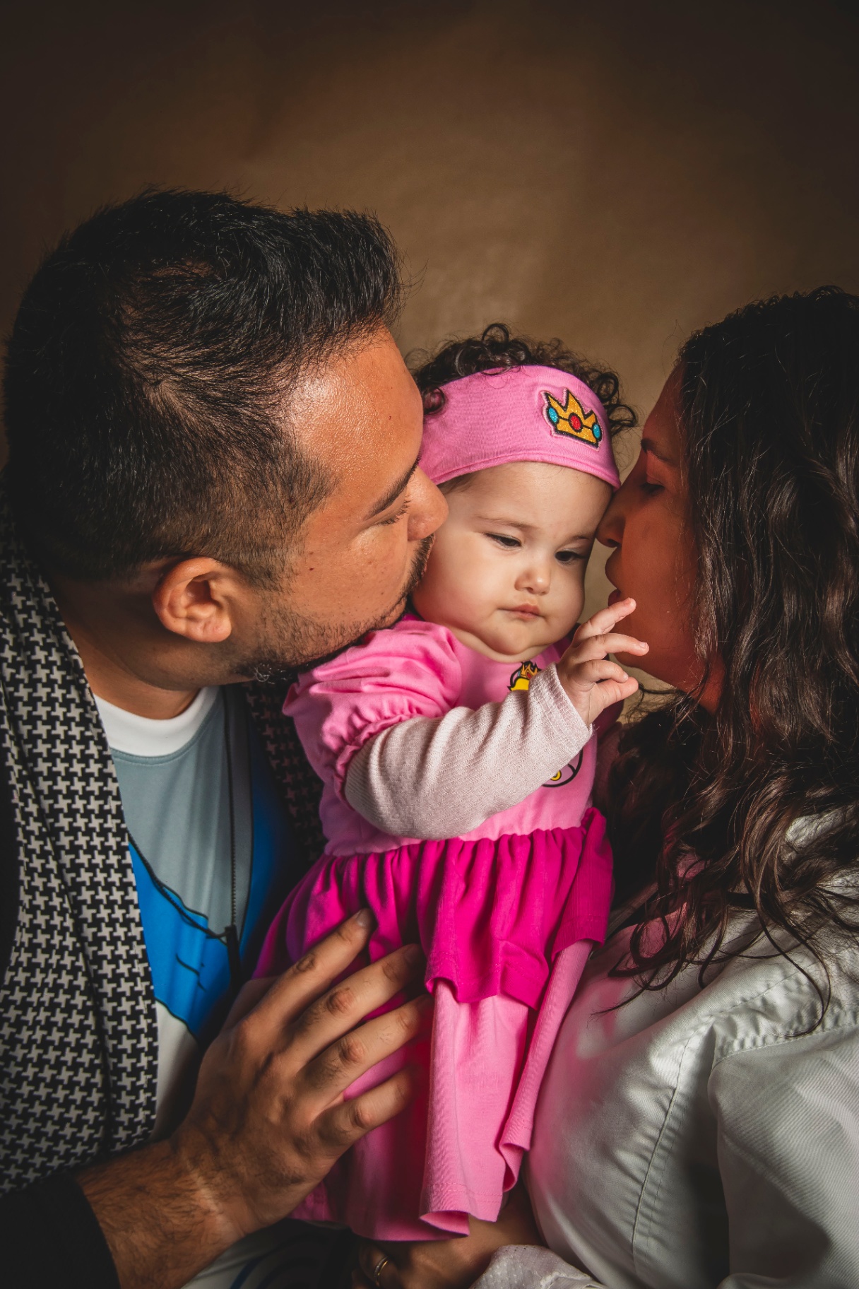 Momento íntimo da família de Matsu